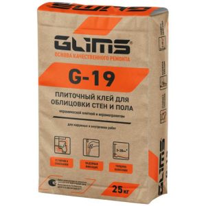 Клей для плитки Glims G-19 25 кг