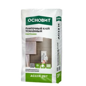 Клей для плитки Основит Мастпликс AC12 H Класс C1T усиленный 25 кг