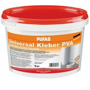 Клей строительный ПВА Pufas универсальный морозостойкий 5 кг