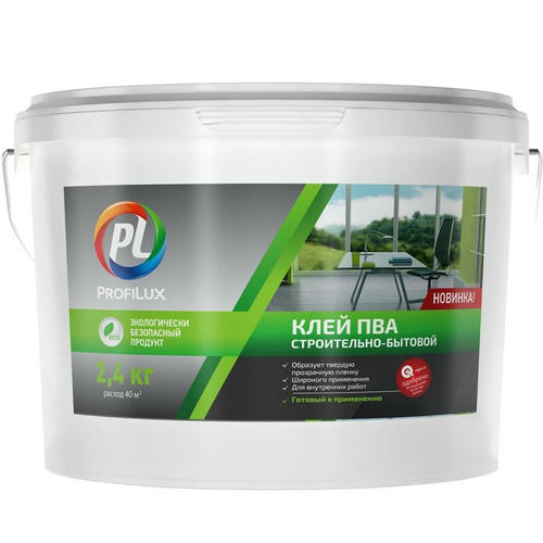 Клей универсальный Profilux ПВА Строительно-бытовой 2,4 кг