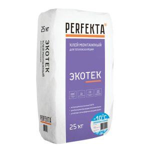 Клей для теплоизоляции Perfekta Экотек Зимняя серия 25 кг