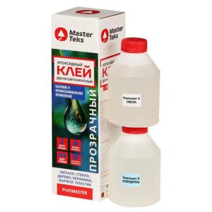Клей эпоксидный MASTERTEKS PM двухкомпонентный 1кг бесцветный