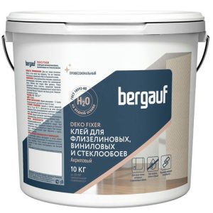 Клей обойный Bergauf Deko Fixer для стеклообоев и стеклохолста 10 кг