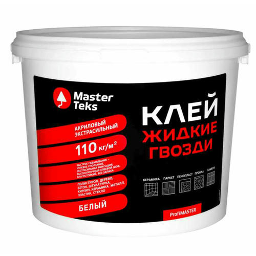 Жидкие гвозди MASTERTEKS PM 110 кгм2 экстрасильный 4,5 кг белый
