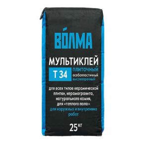 Клей для плитки цементный Волма-Мультиклей 25 кг