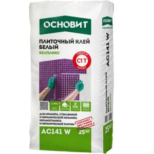 Клей для плитки Основит Белпликс AC141 W Класс С1T 25 кг