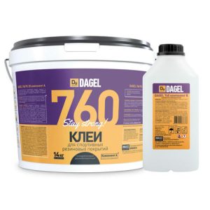 Клей полиуретановый двухкомпонентный универсальный Dagel 760 для спортивных резиновых покрытий 14 кг