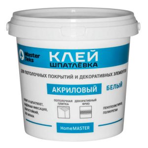 Клей-шпатлевка MASTERTEKS HM акриловый 1,7кг белый