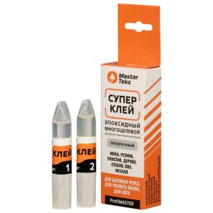 Супер-клей эпоксидный MASTERTEKS PM двухкомпонентный многоцелевой 10г бесцветный