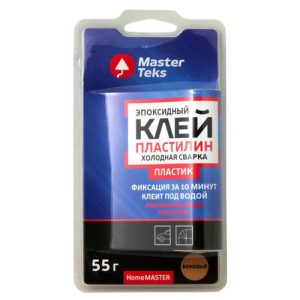 Клей эпоксидный MASTERTEKS HM Холодная Сварка пластилин для пластика 55г бежевый