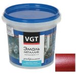 Эмаль универсальная VGT металлик гранат 10 кг