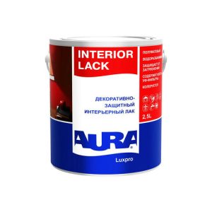 Декоративно-защитный интерьерный лак AURA Interior Lack 2,5л