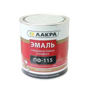 Эмаль Лакра ПФ-115 белая глянцевая 0,9 кг