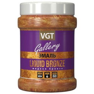 Эмаль универсальная VGT Gallery перламутровая Жидкая бронза 1 кг