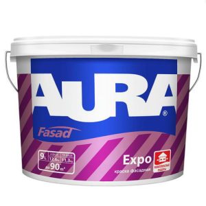 Высокоукрывистая краска для фасадов "AURA Expo база TR 0,9л"