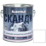 Антисептик акриловый кроющий для дерева Акватекс Сканди полуматовый Айсберг база А 2,5 л
