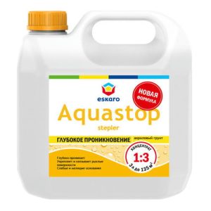 Грунт акриловый ESKARO Aquastop Stepler укрепляющий концентрат 3л