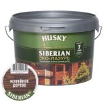 Защит. декор. покрытие HUSKY SIBERIAN ЭКО-ЛАЗУРЬ полуматовый кофейное дерево 2,5л