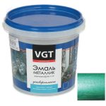 Эмаль универсальная VGT металлик изумруд 10 кг
