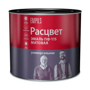 Эмаль универсальная ПФ-115 Расцвет, матовая, белая, 2,7 кг