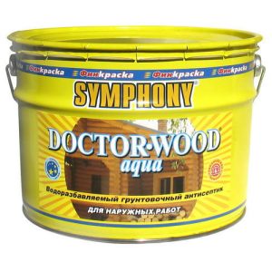 Антисептик грунтовочный Symphony Doctor-wood Aqua 9 л