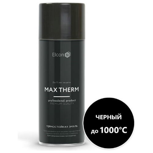 Эмаль термостойкая ELCON для печей 520мл чёрная