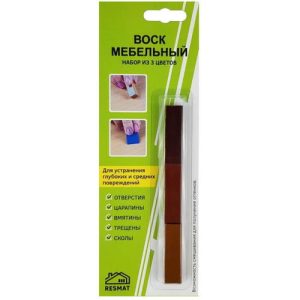 Набор воска мебельного мягкого №6 Коричневые оттенки 3 шт