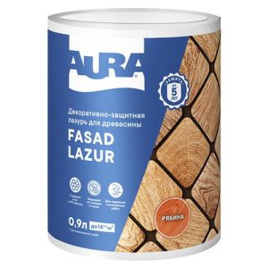 Средство деревозащитное Aura Fasad Lazur рябина 0,9л