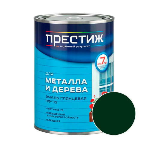 Эмаль ПРЕСТИЖ ПФ-115 Зеленый 0,9 кг