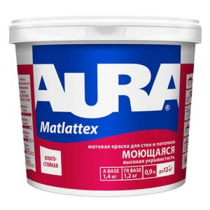 В/Д краска моющаяся AURA MATTLATEX 0,9л