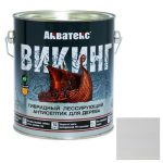 Антисептик для дерева гибридный Акватекс Викинг лессирующий полуматовый белый 2,5 л