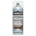 Эмаль аэрозольная HAMMER для ванн и керамики 520мл белая глянцевая