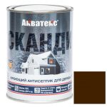 Антисептик акриловый кроющий для дерева Акватекс Сканди полуматовый Лакрица 0,75 л