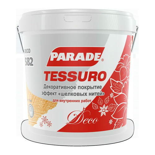 Покрытие декоративное PARADE Deco Tessuro с эф.шелк.нитей 4,5кг белое