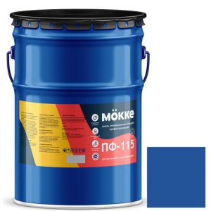 Эмаль алкидная профессиональная Mokke ПФ-115 синяя 20 кг
