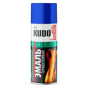 Эмаль термостойкая KUDO 5001 520мл серебристая