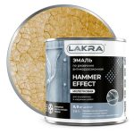 Эмаль по ржавчине ЛАКРА с молотковым эффектом золото 0,8 кг