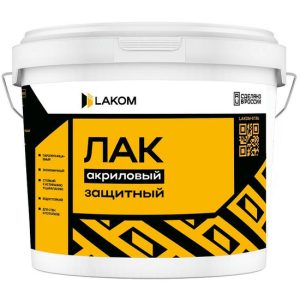 Лак акриловый защитный Lakom для дерева 10 кг