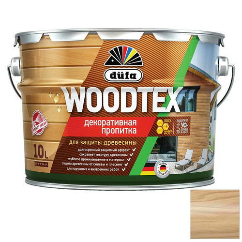 Пропитка декоративная для защиты древесины Dufa Woodtex Дуб 9 л