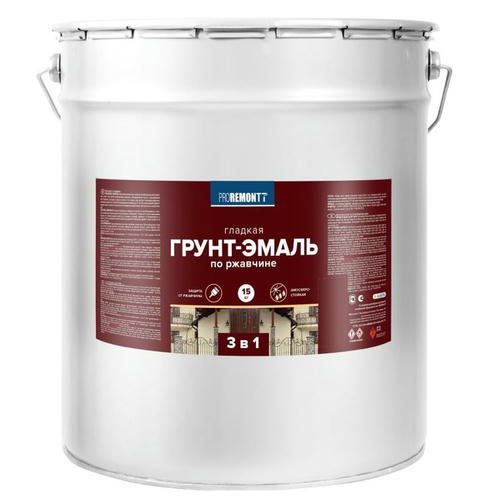 Грунт-эмаль Proremontt 3 в 1 белая 15 кг