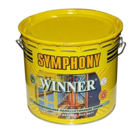 Эмаль полиуретановая антикоррозионная Symphony Winner А шелковисто-матовая 2,7 л