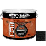 Грунт-эмаль по ржавчине Dali 3 в 1 молотковая черная 10 л