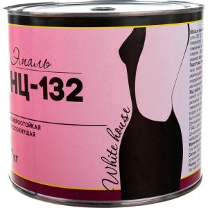 Эмаль НЦ-132 White House, полуматовая, серая, 1,7 кг