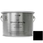 Грунт-эмаль по ржавчине Elcon 3 в 1 матовая Ral 9005 черная 10 кг