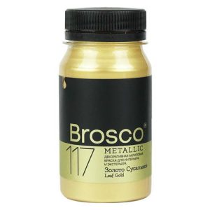 Краска акриловая DEL BROSCO Metallic интерьерная 0,1л золото сусальное