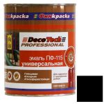 Эмаль DecoTech Professional ПФ-115 Ral 9005 черная глянцевая 0,9 кг