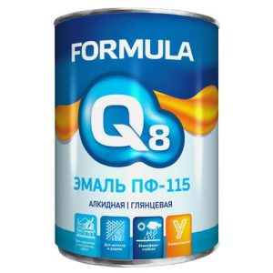 Эмаль Q8 Formula ПФ-115 0,9кг красно-коричневая