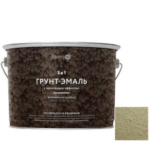 Грунт-эмаль Elcon Smith 3 в 1 с молотковым эффектом бронза 2 кг