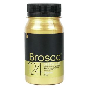 Краска акриловая DEL BROSCO Metallic интерьерная 0,1л золото