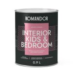 Краска в/д KOMANDOR Interior Kids&Bedroom база А матовая интерьерная 0,9 л белая
